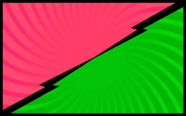 Yeşil ve Pembe mizah arka plan Retro vektörü
