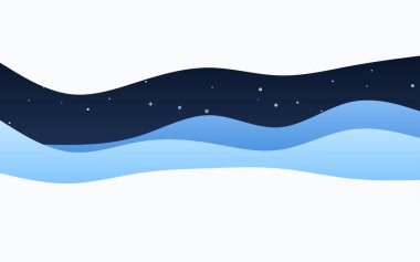 Yaratıcı Dalgalar Mavi arka plan. Dinamik şekiller bileşimi