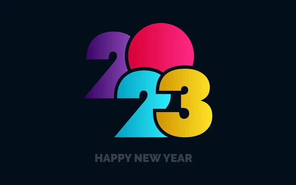 2073 Design Feliz Ano Novo Ano Novo 2023 Design Logotipo — Vetor de Stock