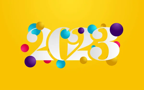 2023 Feliz Año Nuevo Símbolos Nuevo Diseño Tipográfico 2023 Año — Archivo Imágenes Vectoriales
