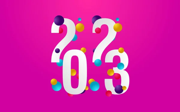 2025 Design Feliz Ano Novo Ano Novo 2023 Design Logotipo — Vetor de Stock