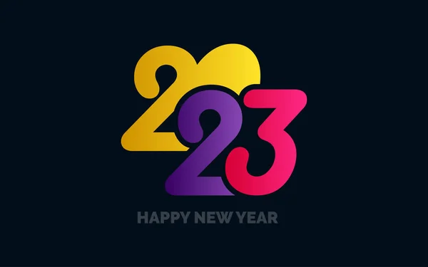 2074 Bonne Année Symboles Nouveau 2023 Année Design Typographie 2023 — Image vectorielle