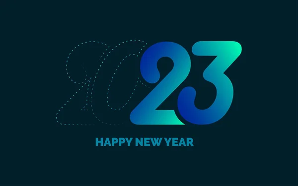 Feliz Año Nuevo 2023 Diseño Texto Cubierta Diario Negocios Para — Archivo Imágenes Vectoriales