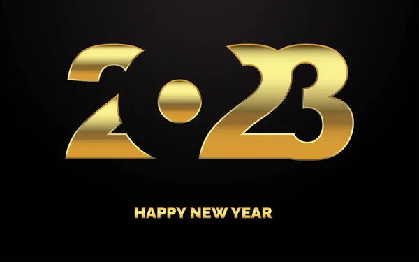 Feliz Año Nuevo 2023 Diseño Texto Para Plantilla Diseño Folleto — Vector de stock