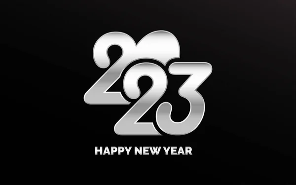 Feliz Año Nuevo 2023 Diseño Texto Cubierta Diario Negocios Para — Vector de stock