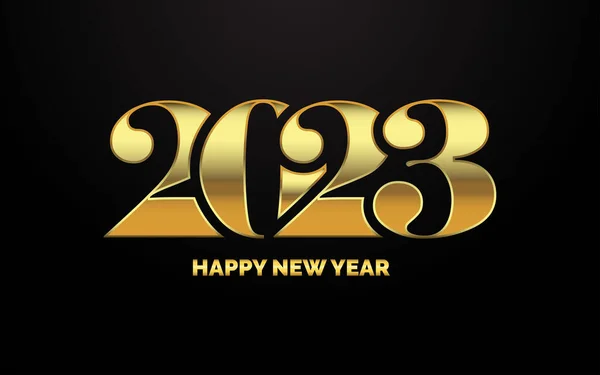 Feliz Año Nuevo 2023 Diseño Texto Para Plantilla Diseño Folleto — Archivo Imágenes Vectoriales