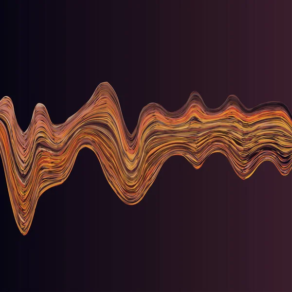 现代彩色流动海报 黑色背景下的波状液体 设计项目的艺术设计 — 图库矢量图片