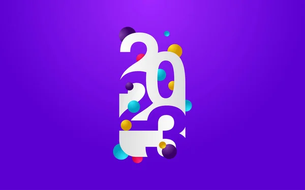 2024 Design Felice Anno Nuovo Nuovo Anno 2023 Logo Design — Vettoriale Stock