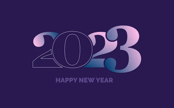 2043 Ontwerp Gelukkig Nieuwjaar Nieuwjaar 2023 Logo Ontwerp Voor Brochure — Stockvector