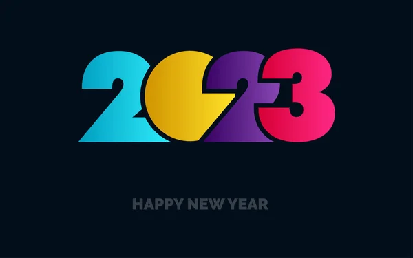 New 2023 Year Typography Design 2023 Numbers Logotype Illustration — Stock Vector