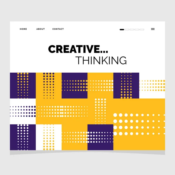 Business Website Creative Thinking Geometric Background Design — Stock Vector