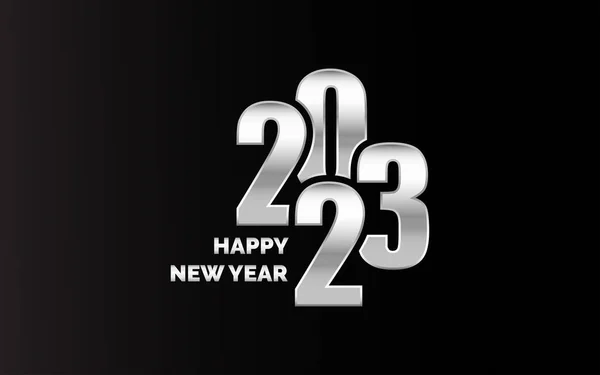Feliz Ano Novo 2023 Design Texto Capa Diário Negócios Para —  Vetores de Stock