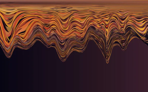 Современный Красочный Плакат Потока Жидкая Форма Волны Черном Цвете Фона — стоковый вектор