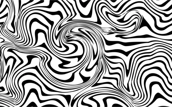 潮流抽象的波浪背景 无缝隙条纹图案 几何光学效应 纺织品和织物的时尚印花 对角线 形变线和波纹 — 图库矢量图片