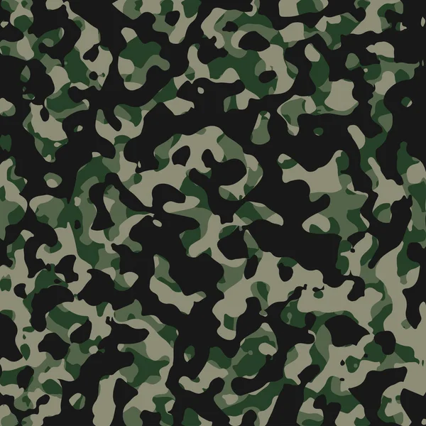 Exército Camuflagem Padrão Vetor Sem Costura Textura Camuflagem Militar Repete — Vetor de Stock