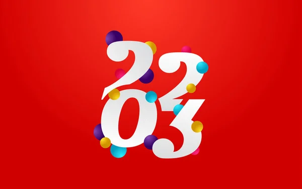 2030年あけましておめでとうございます 2023年新年のタイポグラフィデザイン 2023番のロゴタイプイラスト — ストックベクタ