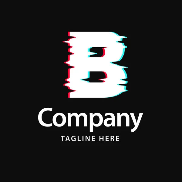 Logo Glitch Business Brand Identité Design — Image vectorielle
