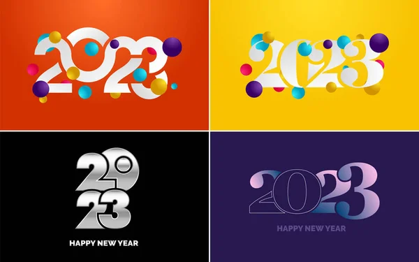 Frohes Neues Jahr 2023 Textgestaltung Einband Des Geschäftstagebuchs Für 2023 — Stockvektor