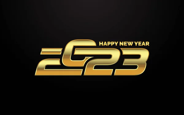 Nuovo 2023 Anno Tipografia Design 2023 Numeri Logotipo Illustrazione — Vettoriale Stock