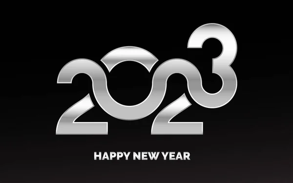Gelukkig Nieuwjaar 2023 Tekstontwerp Voor Brochure Ontwerp Sjabloon Kaart Spandoek — Stockvector