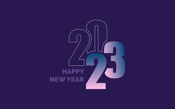 New 2023 Year Typography Design 2023 Numbers Logotype Illustration — Stock Vector