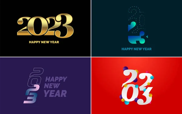 Logodesign 2023 Frohes Neues Jahr Vorlage Für Das Zahlendesign 2023 — Stockvektor