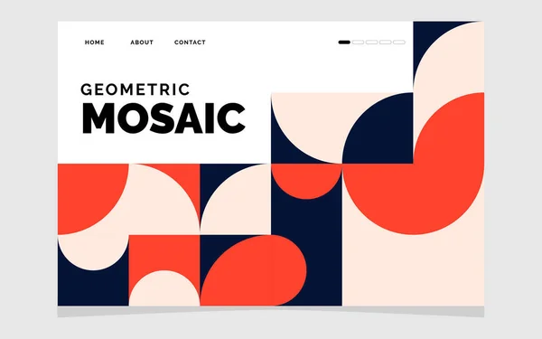 Mosaic Flat Creative Background Vector Illustration — Stock Vector