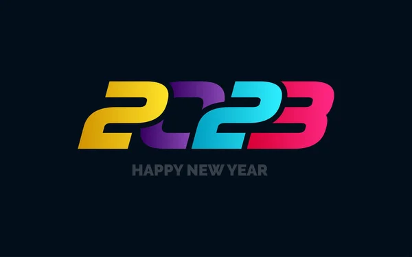 Gelukkig Nieuwjaar 2023 Tekstontwerp Dekking Van Het Dagboek Voor 2023 — Stockvector