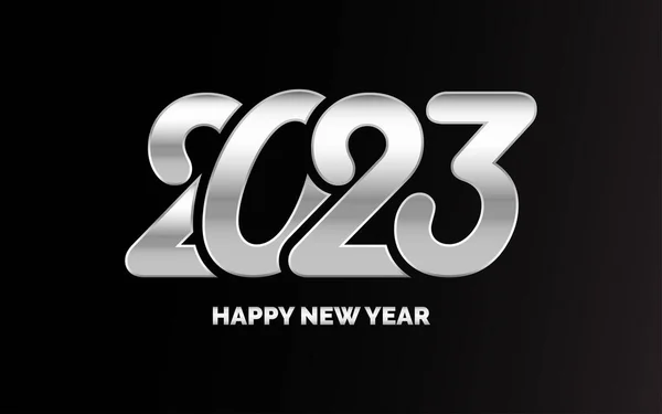 Feliz Año Nuevo 2023 Diseño Texto Para Plantilla Diseño Folleto — Vector de stock