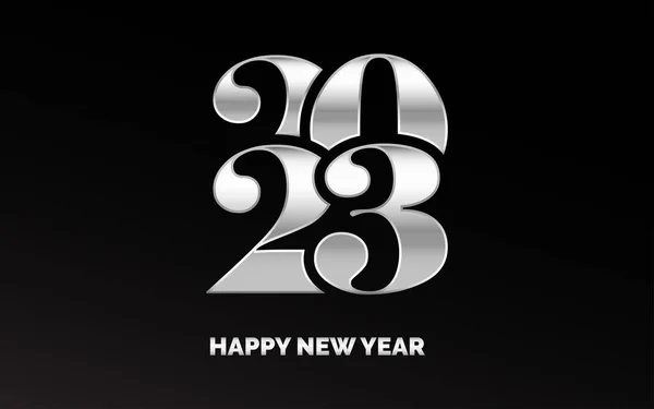 2046年あけましておめでとうございます 2023年新年のタイポグラフィデザイン 2023番のロゴタイプイラスト — ストックベクタ