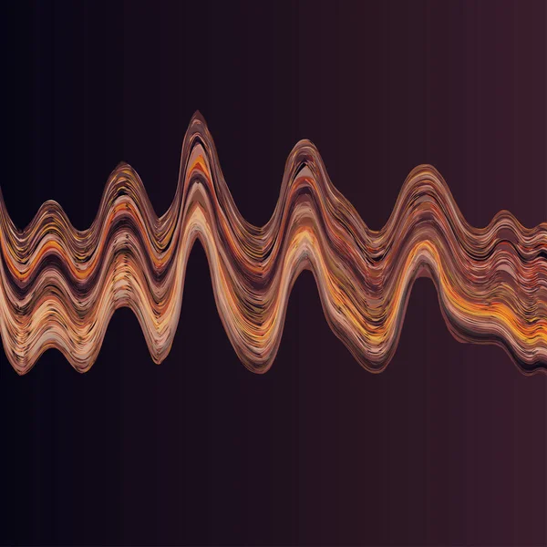 Modernes Buntes Flow Poster Wave Liquid Form Schwarzer Farbe Hintergrund — Stockvektor