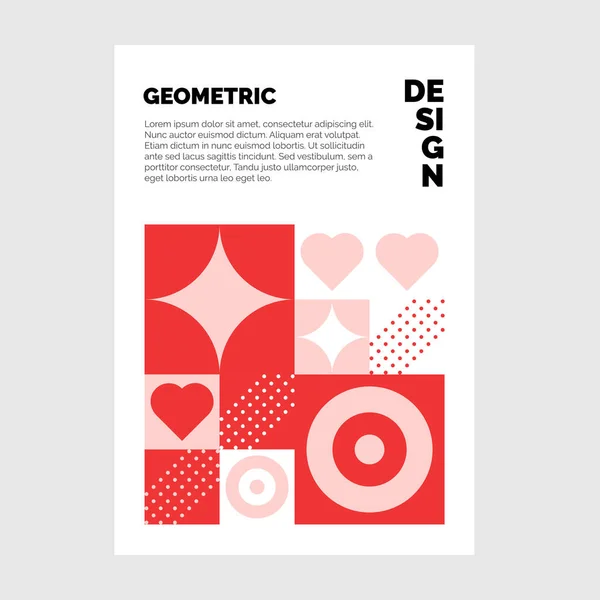 Kolorowe Geometryczne Broszura Wektor Tła Ilustracja — Wektor stockowy