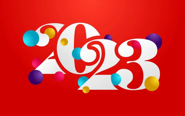 2023 Design Feliz Ano Novo Ano Novo 2023 Design Logotipo — Vetor de Stock