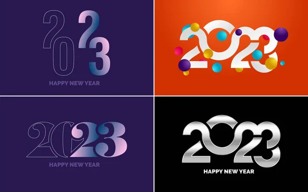 Logodesign 2023 Frohes Neues Jahr Vorlage Für Das Zahlendesign 2023 — Stockvektor