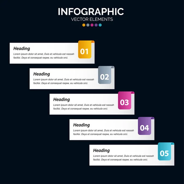 Steps Infographics Design Vector Marketing Can Used Workflow Layout — Stock Vector