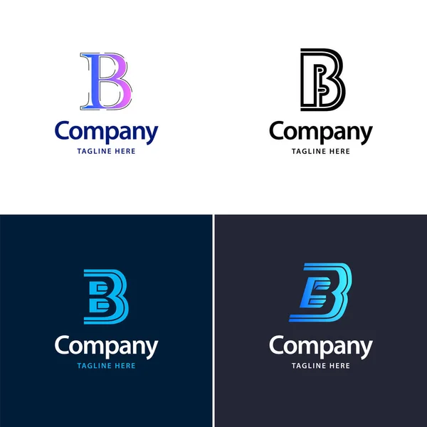 Lettre Big Logo Pack Design Creative Design Logos Modernes Pour — Image vectorielle