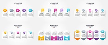 Bu kümedeki vektör illüstrasyonları reklam için bilgi grafikleri oluşturmak için idealdir. Broşürler. El ilanları. ve dergiler.