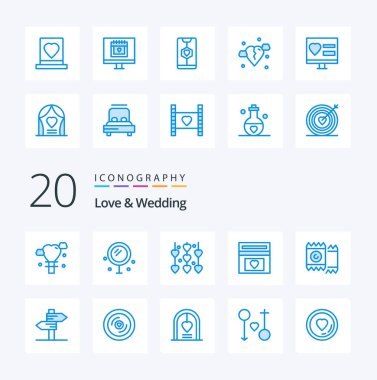 20 Aşk ve Düğün Mavi Renk Paketi Düğün Aşk Fonu Düğünü gibi