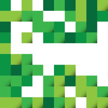 Poster broşürü için yeşil soyut kareler arkaplan tasarımı