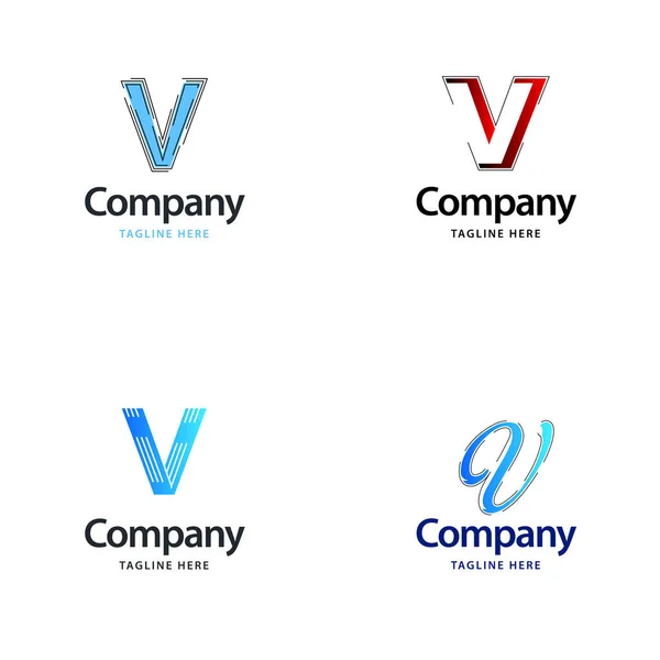 Letter Big Logo Pack Design Creatief Modern Logo Ontwerp Voor — Stockvector