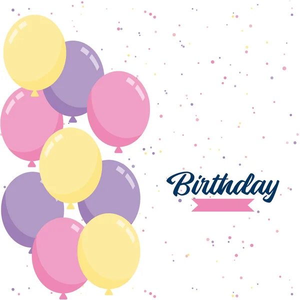 Feliz Aniversário Para Você Balão Fundo Para Festa Feriado Aniversário — Vetor de Stock
