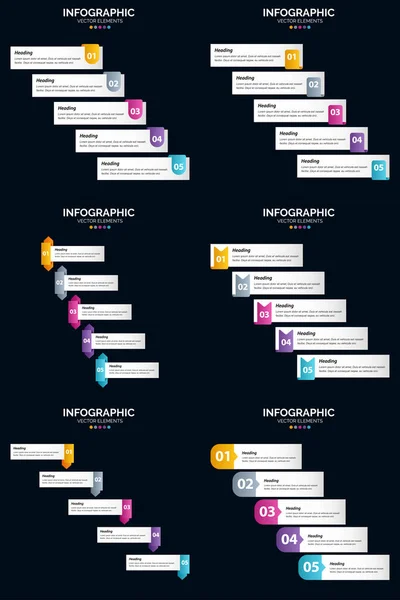 Gör Din Presentation Sticker Med Vector Infographics Pack — Stock vektor