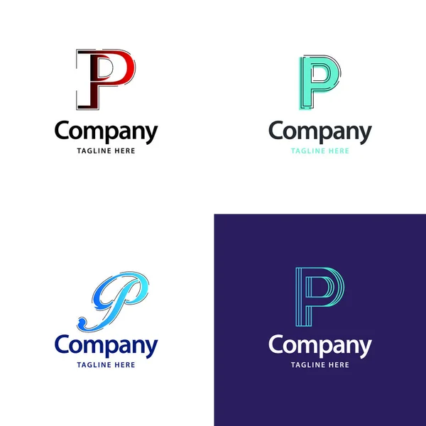 Písmeno Big Logo Pack Design Creative Modern Loga Design Pro — Stockový vektor