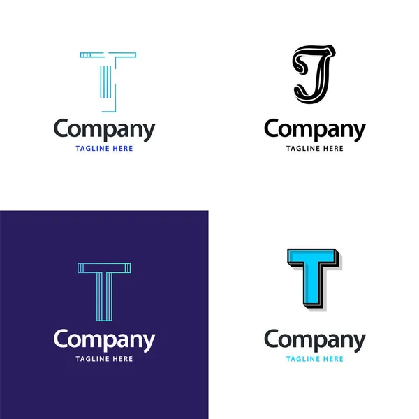 Letter Big Logo Pack Design Creative Moderní Loga Design Pro — Stockový vektor
