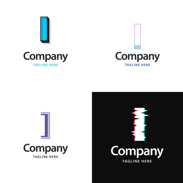 Carta Diseño Logotipos Grandes Diseño Logotipos Creativos Modernos Para Negocio — Archivo Imágenes Vectoriales