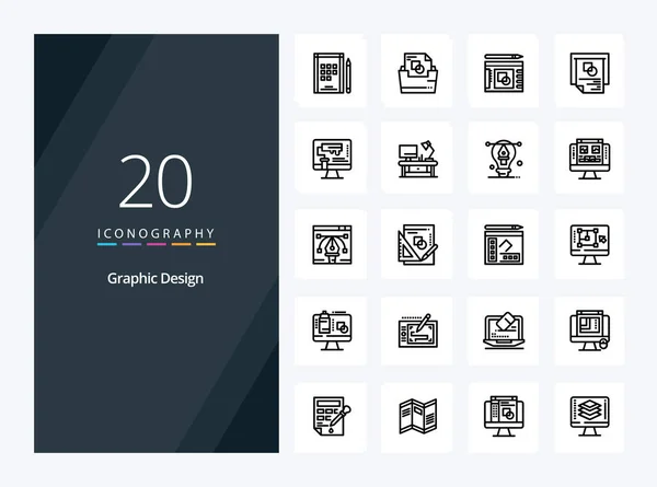 Icono Del Esquema Diseño Gráfico Para Presentación — Archivo Imágenes Vectoriales