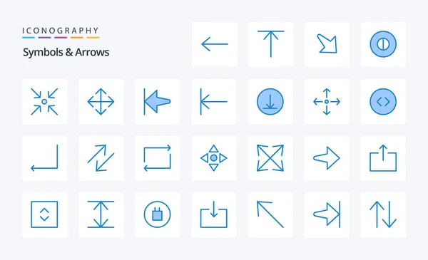Символов Голубыми Стрелками — стоковый вектор