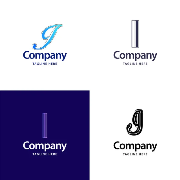 Carta Diseño Logotipos Grandes Diseño Logotipos Creativos Modernos Para Negocio — Archivo Imágenes Vectoriales