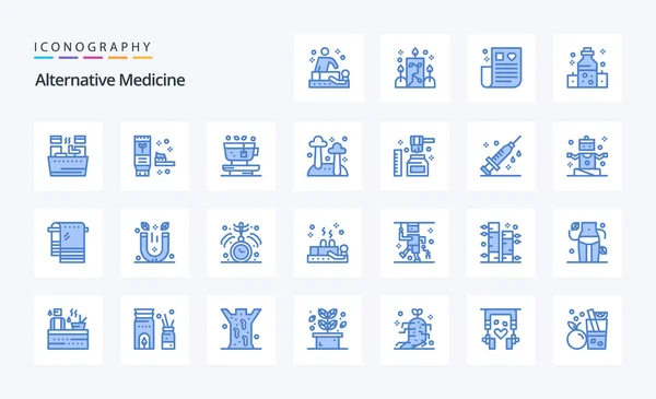 Médecine Douce Emballage Icône Bleue — Image vectorielle