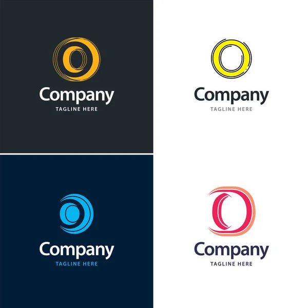 Letra Big Logo Pack Design Diseño Logos Modernos Creativos Para — Vector de stock